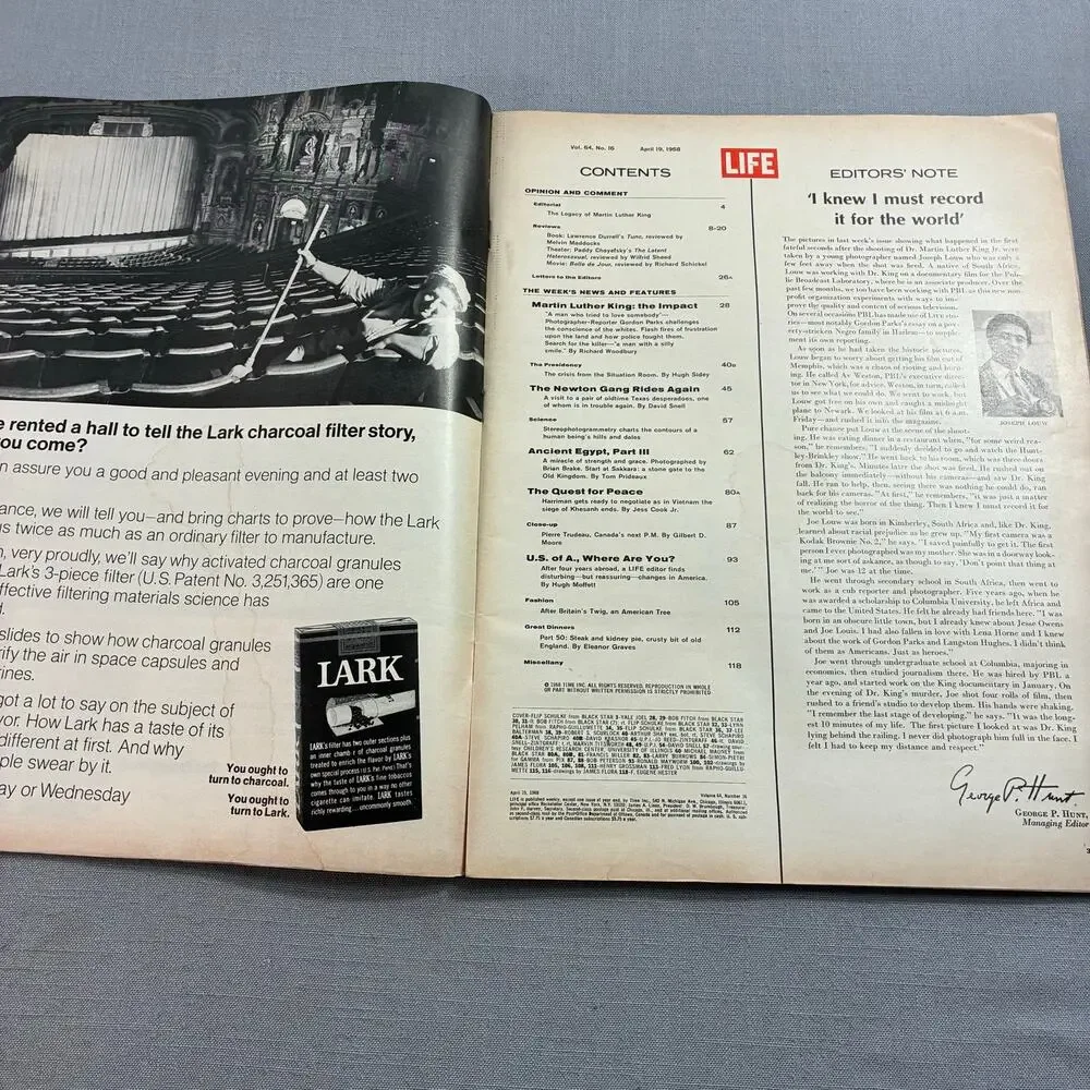 Vintage 1968 LIFE Magazine MLK Funeral Coretta Scott King Apr 19 See Descr